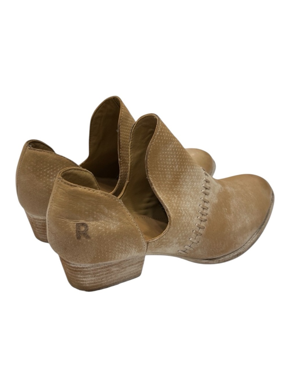 Roan by Bed Stu "Sage" Leather Shooties in a distressed light brown or tan SZ 10